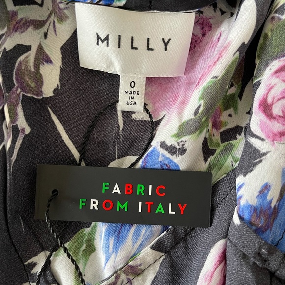 100% Silk Milly Black & Floral wrap dress! - Picture 7 of 9